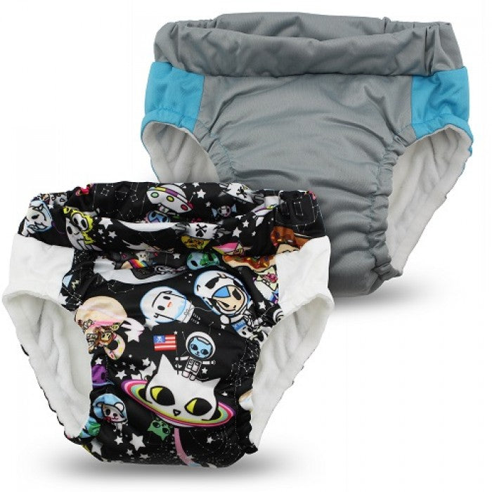 Kanga Care x Tokidoki - Lil Learnerz Training Pants & Swim Diaper (TokiSpace & Platinum)-Binky Boppy