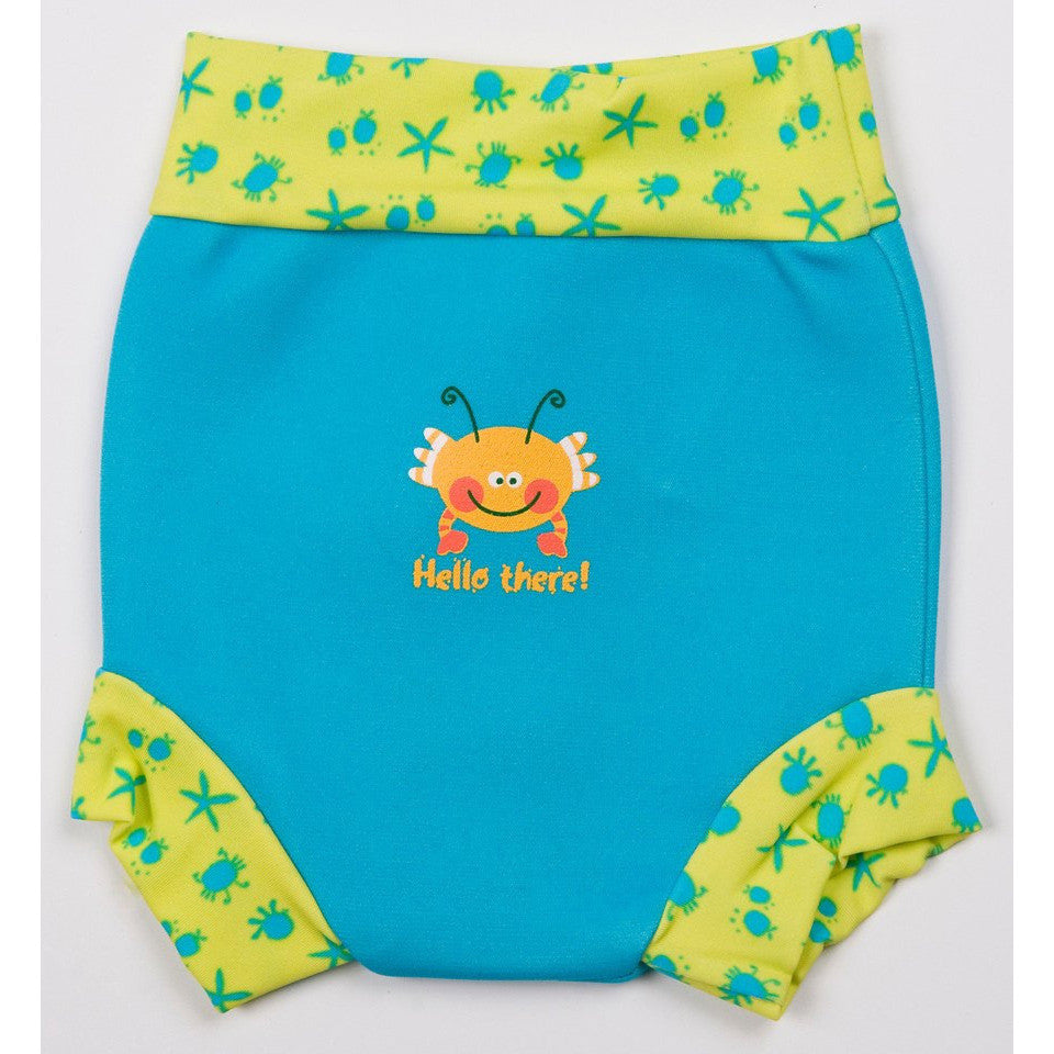 Splash About - Happy Nappy (Turquoise/Bobbing Along Rib)-Binky Boppy