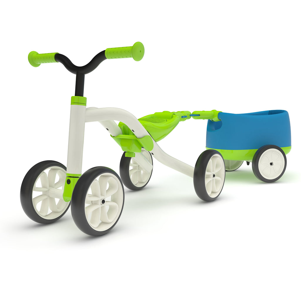 Chillafish - Quadie Bike + Trailie (Lime)-Binky Boppy