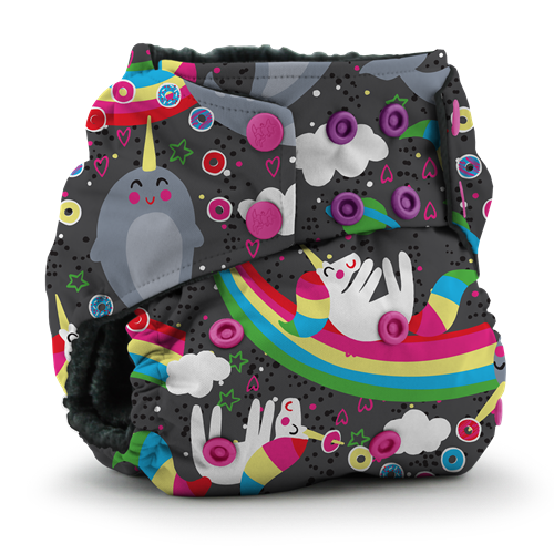 Kanga Care x Jujube - Rumparooz OBV One Size Cloth Diaper (Narwhal Nirvana)-Binky Boppy