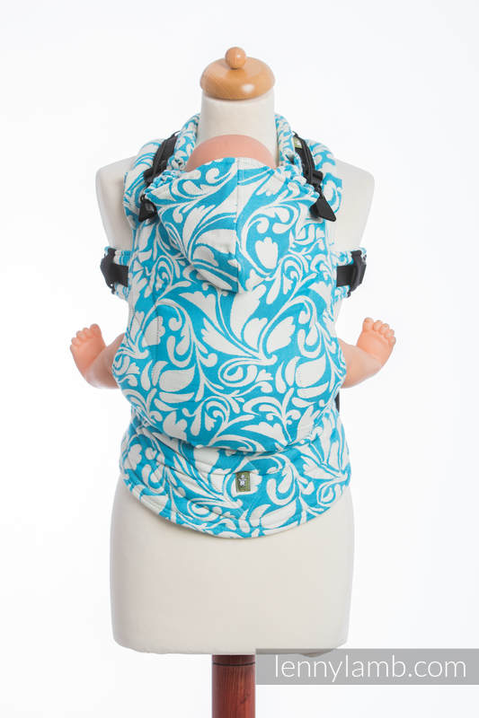 LennyLamb - Twisted Leaves Cream & Turquoise Carrier-Binky Boppy