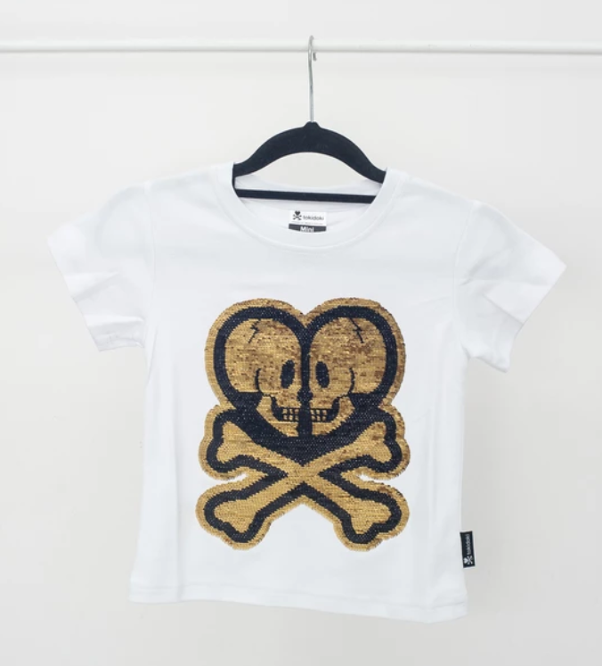 Tokidoki - Logo Flip Sequins Tee (Kids)-Binky Boppy