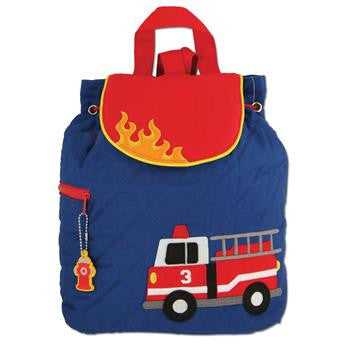 Stephen Joseph - Quilted Backpack (Firetruck)-Binky Boppy