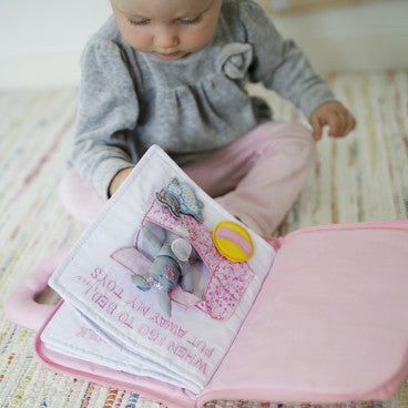 Oskar&Ellen - Interactive Books (Goodnight Book in Pink)-Binky Boppy