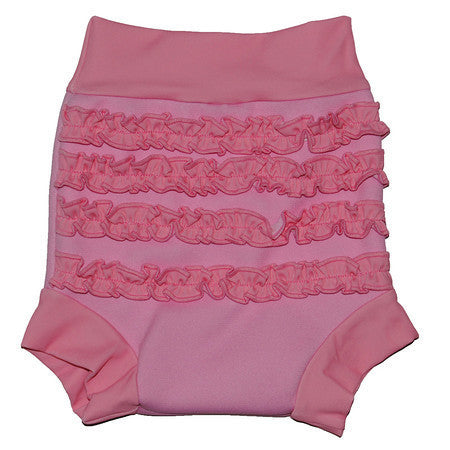 Splash About - Happy Nappy (Pink With Frilly Bum)-Binky Boppy