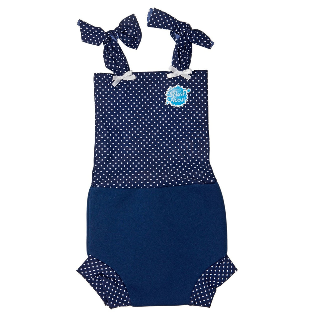 Splash About - Nappy Costume (Navy/White Dot Rib)-Binky Boppy