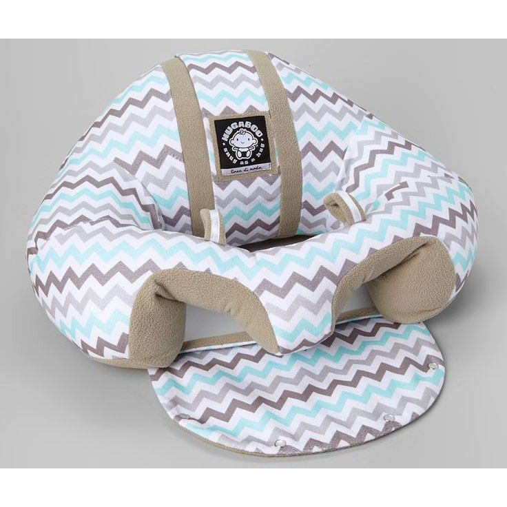 Hugaboo Baby Floor Seat - Blue Chevron-Binky Boppy