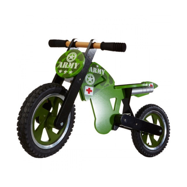 Kiddimoto - Army Scrambler-Binky Boppy