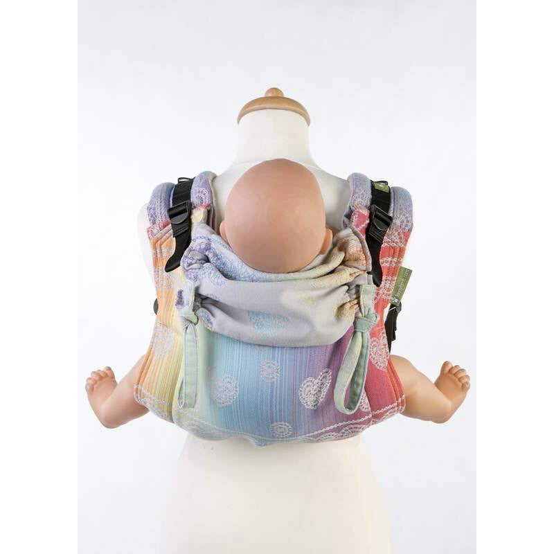 LennyLamb - Rainbow Lace Silver Buckle Onbu-Binky Boppy