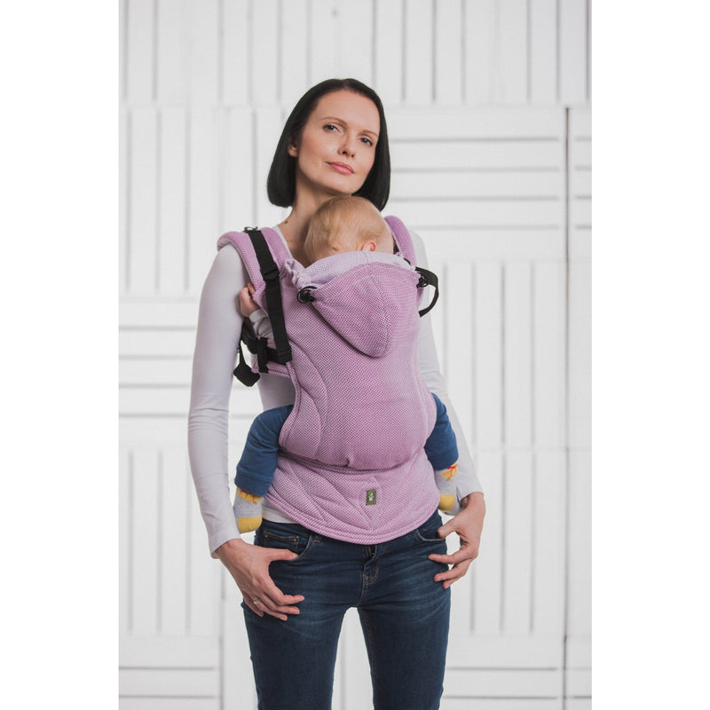 LennyLamb - Little Herringbone Purple Carrier-Binky Boppy