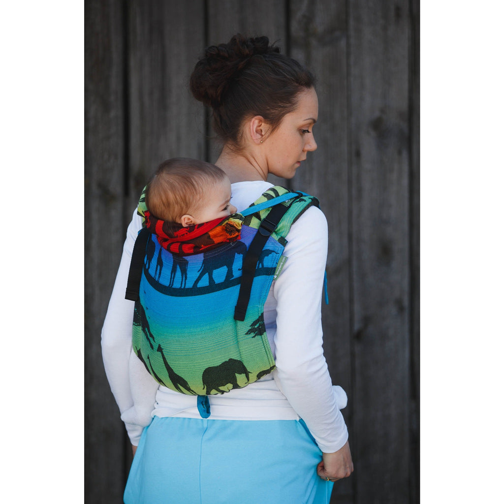 LennyLamb - Rainbow Safari Buckle Onbu-Binky Boppy