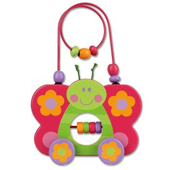 Stephen Joseph - Rolling Wire Bead Toy (Butterfly)-Binky Boppy