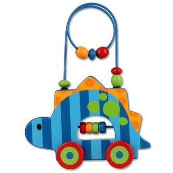 Stephen Joseph - Rolling Wire Bead Toy (Dino)-Binky Boppy