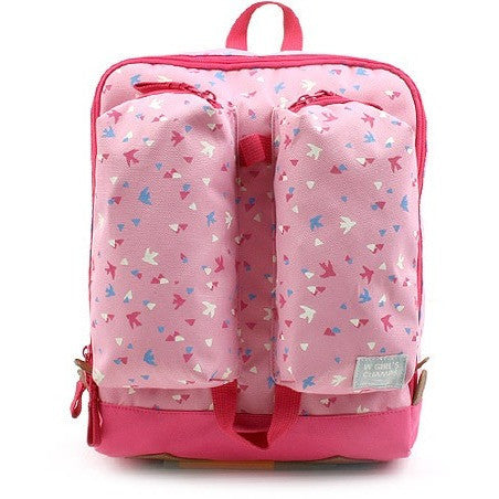 Winghouse - Wing Future Bird Double Pocket Backpack (Pink)-Binky Boppy