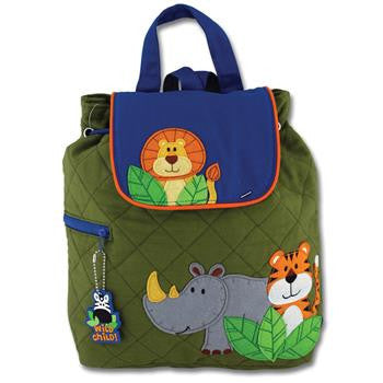 Stephen Joseph - Quilted Backpack (Zoo)-Binky Boppy