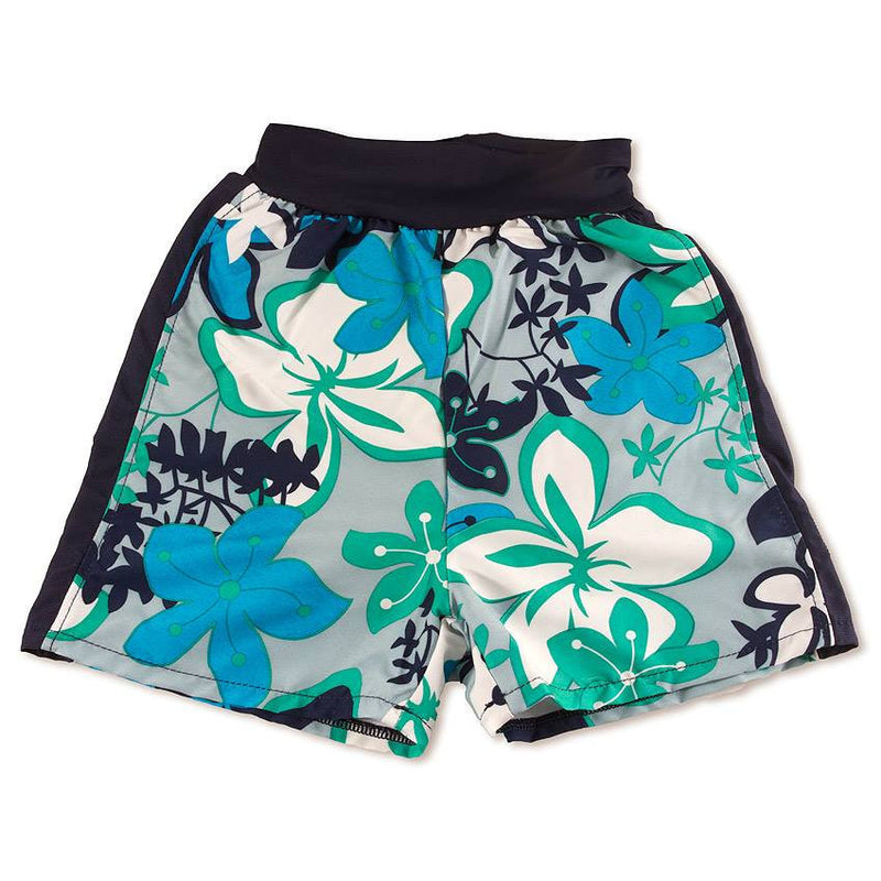 Splash About - Happy Nappy Board Shorts (Green Floral)-Binky Boppy