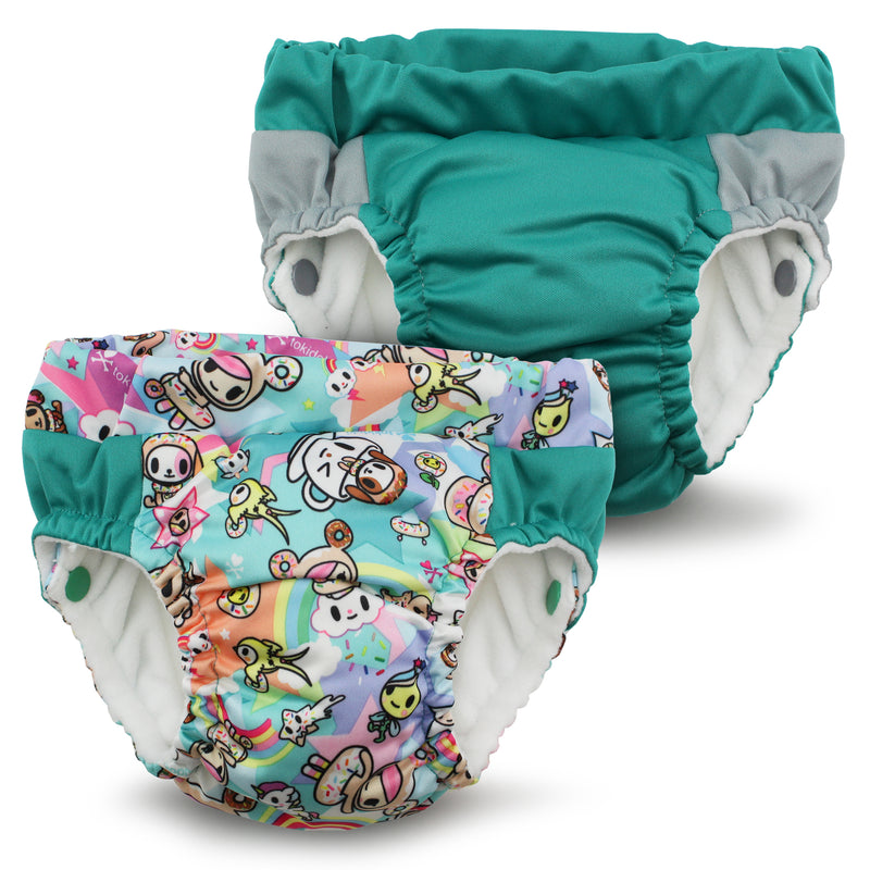 Kanga Care x Tokidoki - Lil Learnerz Training Pants & Swim Diaper (TokiSweet & Peacock)-Binky Boppy