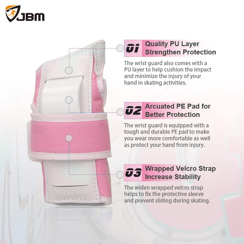 JBM - Protective Gear (Pink/White)-Binky Boppy