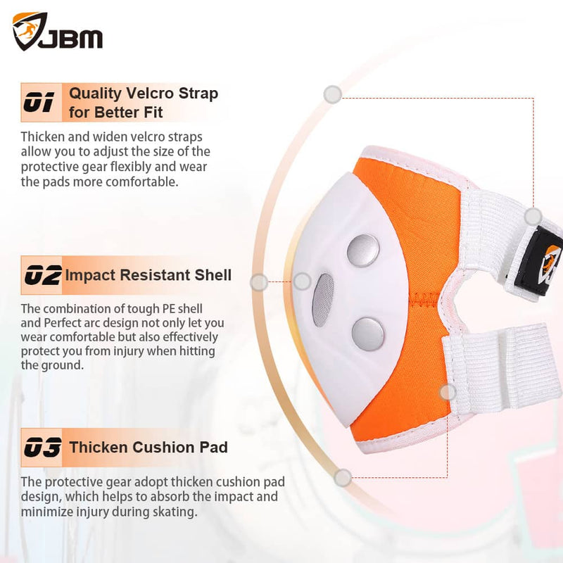 JBM - Protective Gear (Orange/White)-Binky Boppy