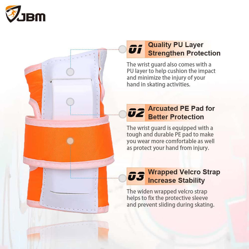 JBM - Protective Gear (Orange/White)-Binky Boppy