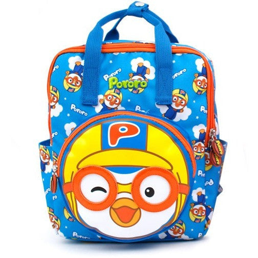 Winghouse - Pororo Face Pocket Backpack (Blue)-Binky Boppy
