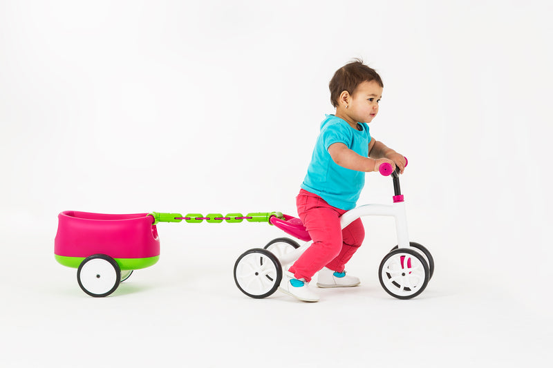 Chillafish - Quadie Bike + Trailie (Pink)-Binky Boppy