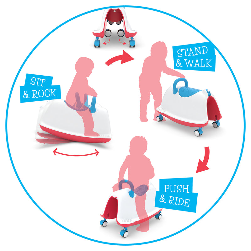 Chillafish - Trackie - Rocker, Walker, Ride-On & Play Train in one!-Binky Boppy