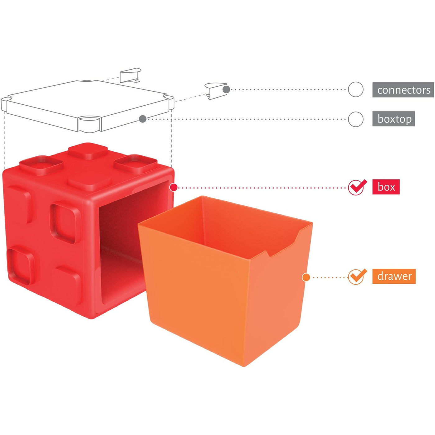 Chillafish modular toy store storage box