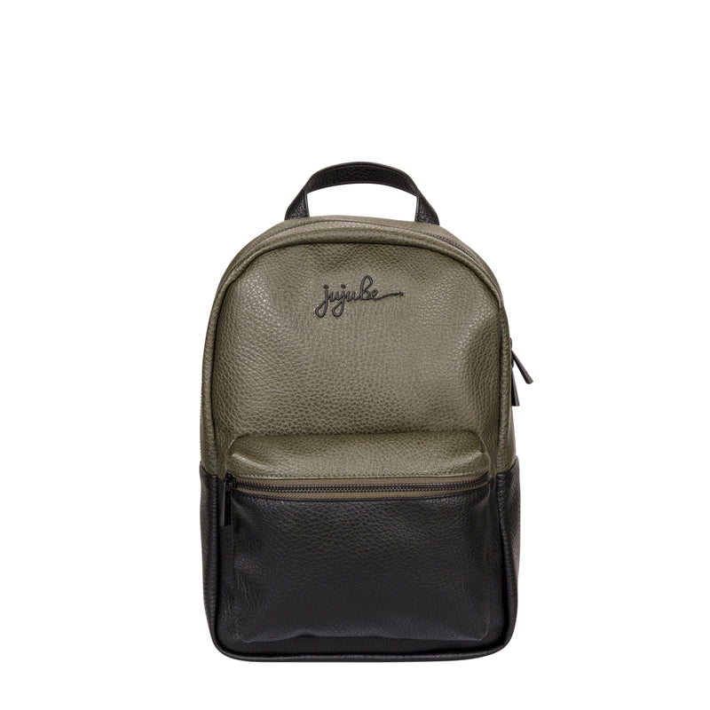 Jujube Leather - Mini Backpack (Olive Onyx)-Binky Boppy