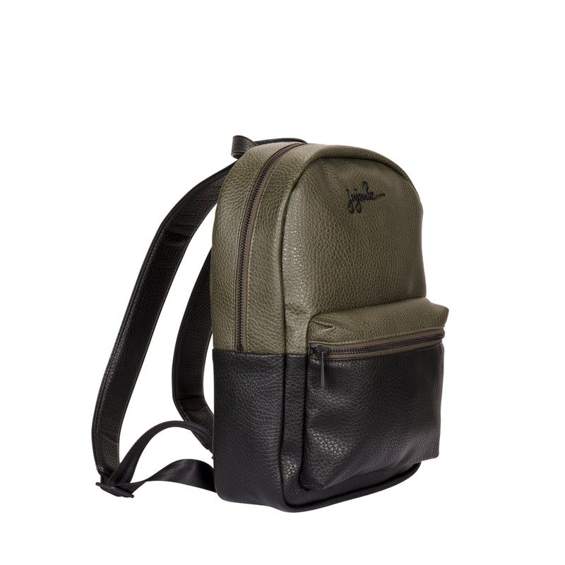 Jujube Leather - Mini Backpack (Olive Onyx)-Binky Boppy