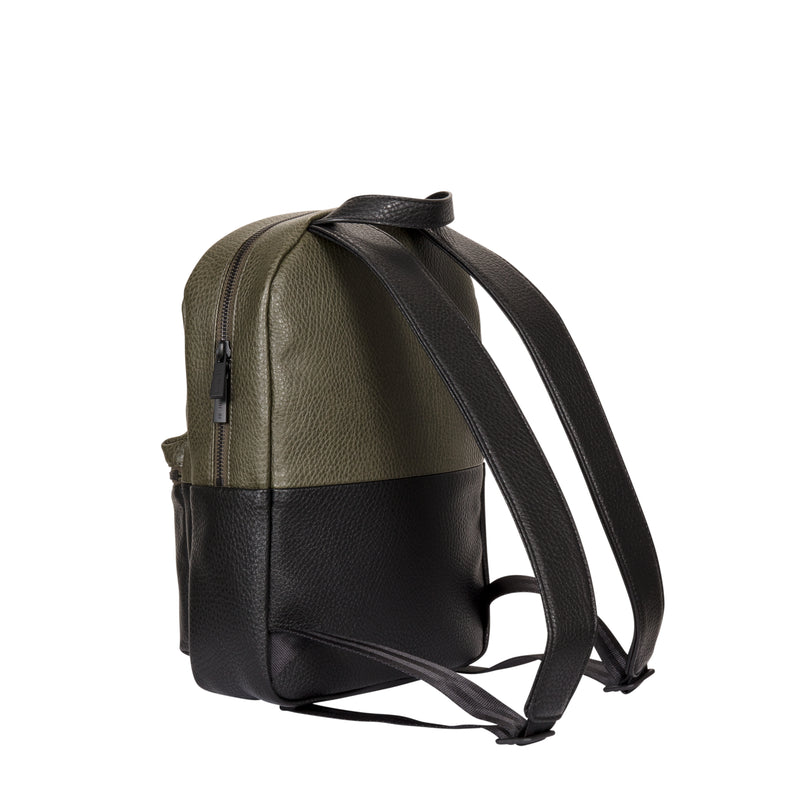 Jujube Leather - Mini Backpack (Olive Onyx)-Binky Boppy