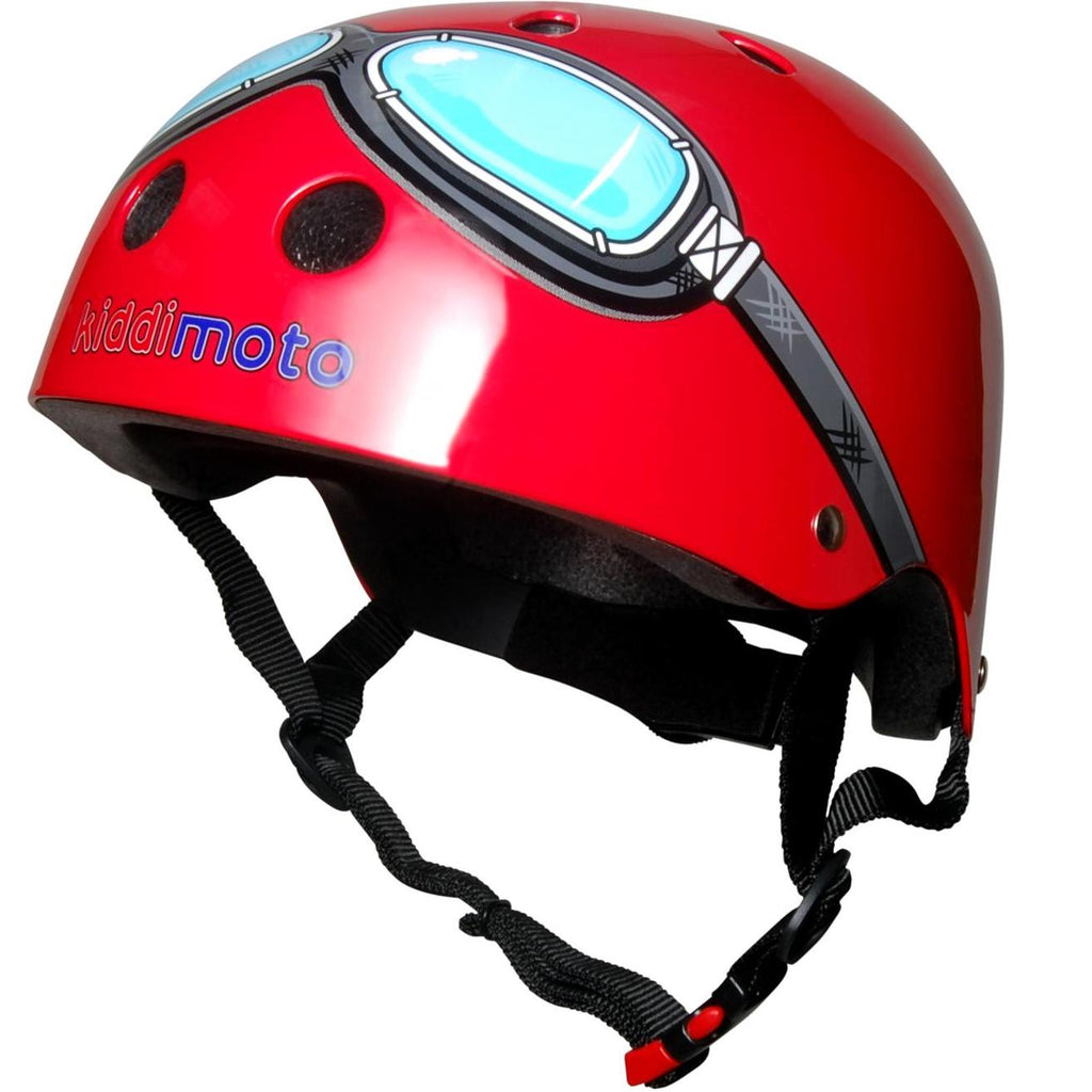 Kiddimoto - Red Goggle Helmet-Binky Boppy