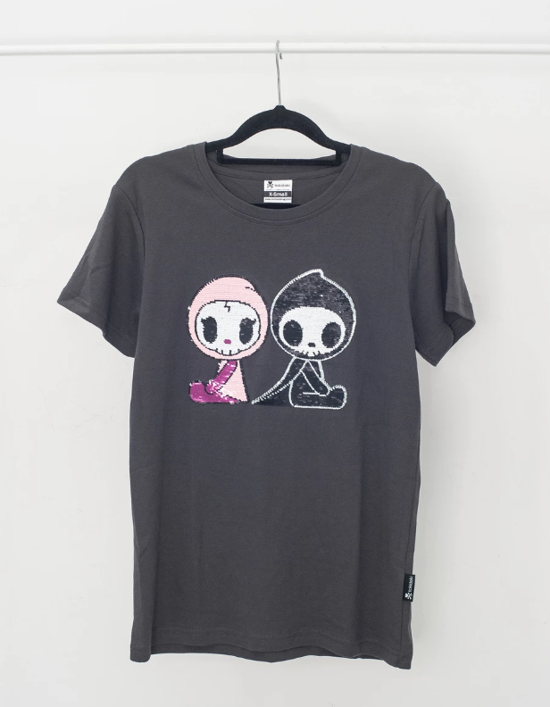 Tokidoki - Adios & Ciaociao Flip Sequins Tee (Adults)-Binky Boppy