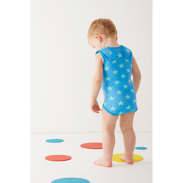 Splash About - Baby Wrap (Blue With Mint Stars)-Binky Boppy