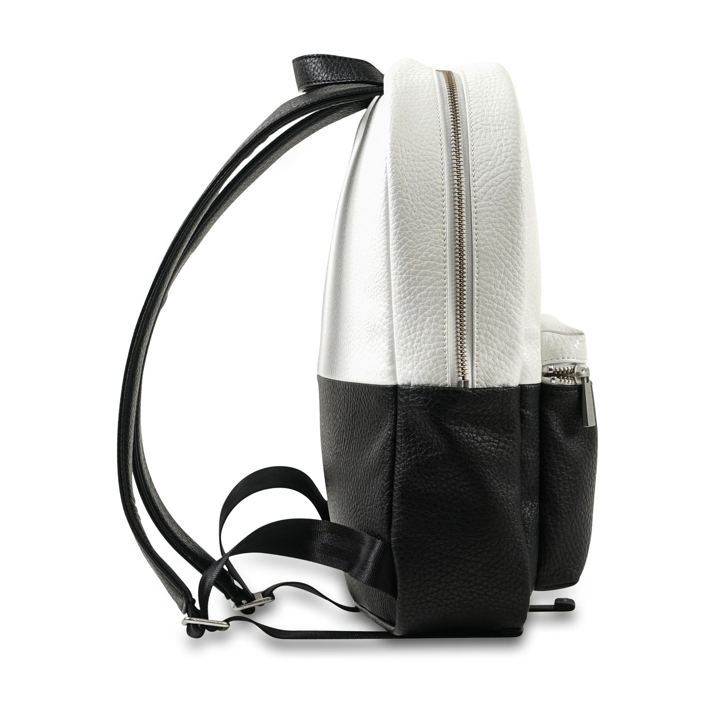 Jujube Leather Mini Backpack Black White BinkyBoppy