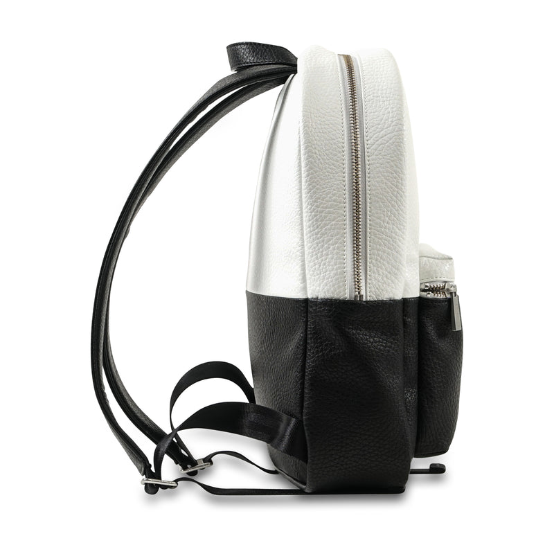 Jujube Leather - Mini Backpack (Black White)-Binky Boppy