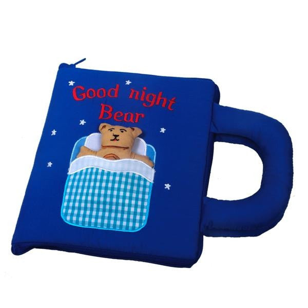 Oskar&Ellen - Interactive Books (Goodnight Book in Blue)-Binky Boppy
