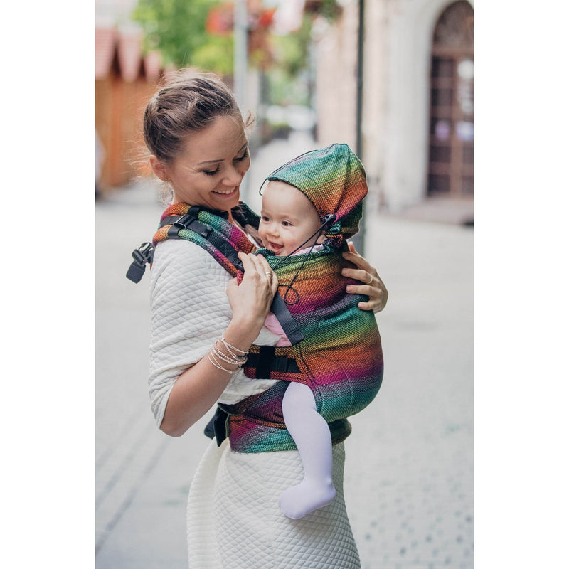 LennyLamb - Little Herringbone Imagination Dark Carrier-Binky Boppy