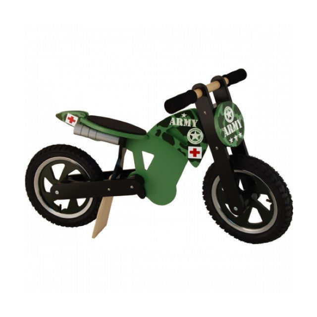 Kiddimoto - Army Scrambler-Binky Boppy