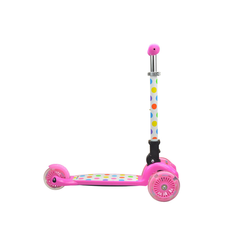 Kiddimoto - Pastel Dotty U-Zoom Scooter-Binky Boppy