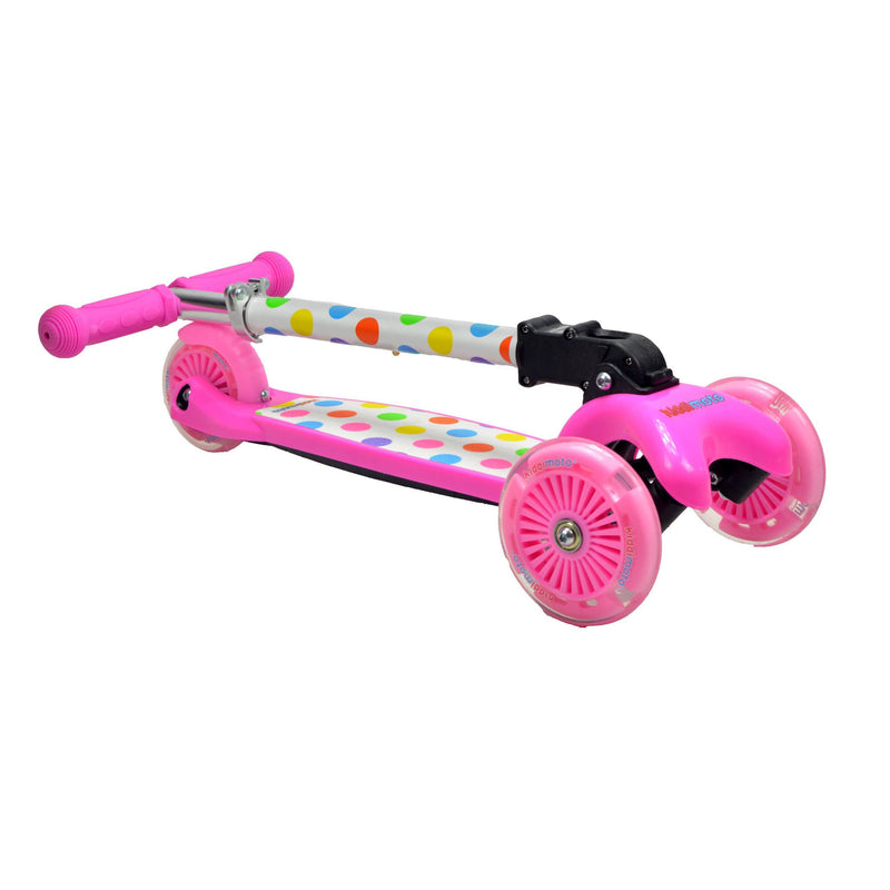 Kiddimoto - Pastel Dotty U-Zoom Scooter-Binky Boppy