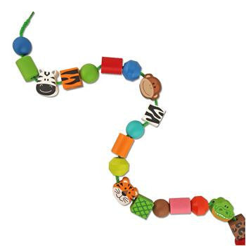 Stephen Joseph - Bead String Set (Zoo)-Binky Boppy