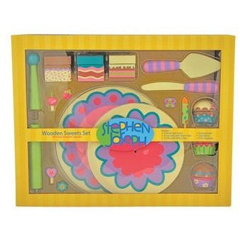 Stephen Joseph - Wooden Sweet Set (Cupcake)-Binky Boppy