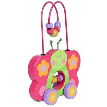 Stephen Joseph - Rolling Wire Bead Toy (Butterfly)-Binky Boppy