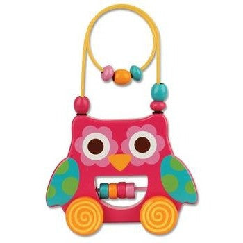 Stephen Joseph - Rolling Wire Bead Toy (Owl)-Binky Boppy